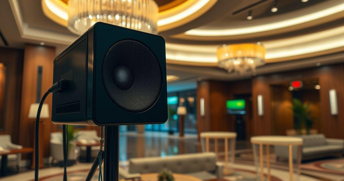 Sistema de som ambiente para hotéis que transforma a experiência do cliente